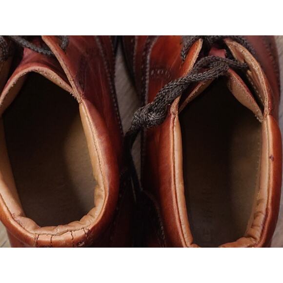 Cole Haan Wingtip Oxford Chukka Burnished Brown Leather Boots Mens Size 10 M - Picture 10 of 14